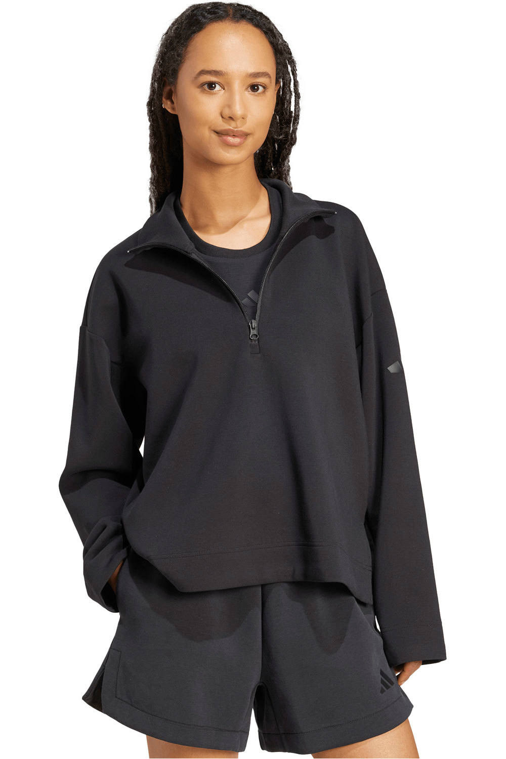 adidas sudadera mujer W ALL SZN SL QZ vista detalle