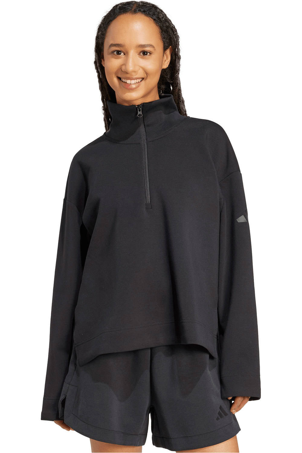 adidas sudadera mujer W ALL SZN SL QZ vista frontal