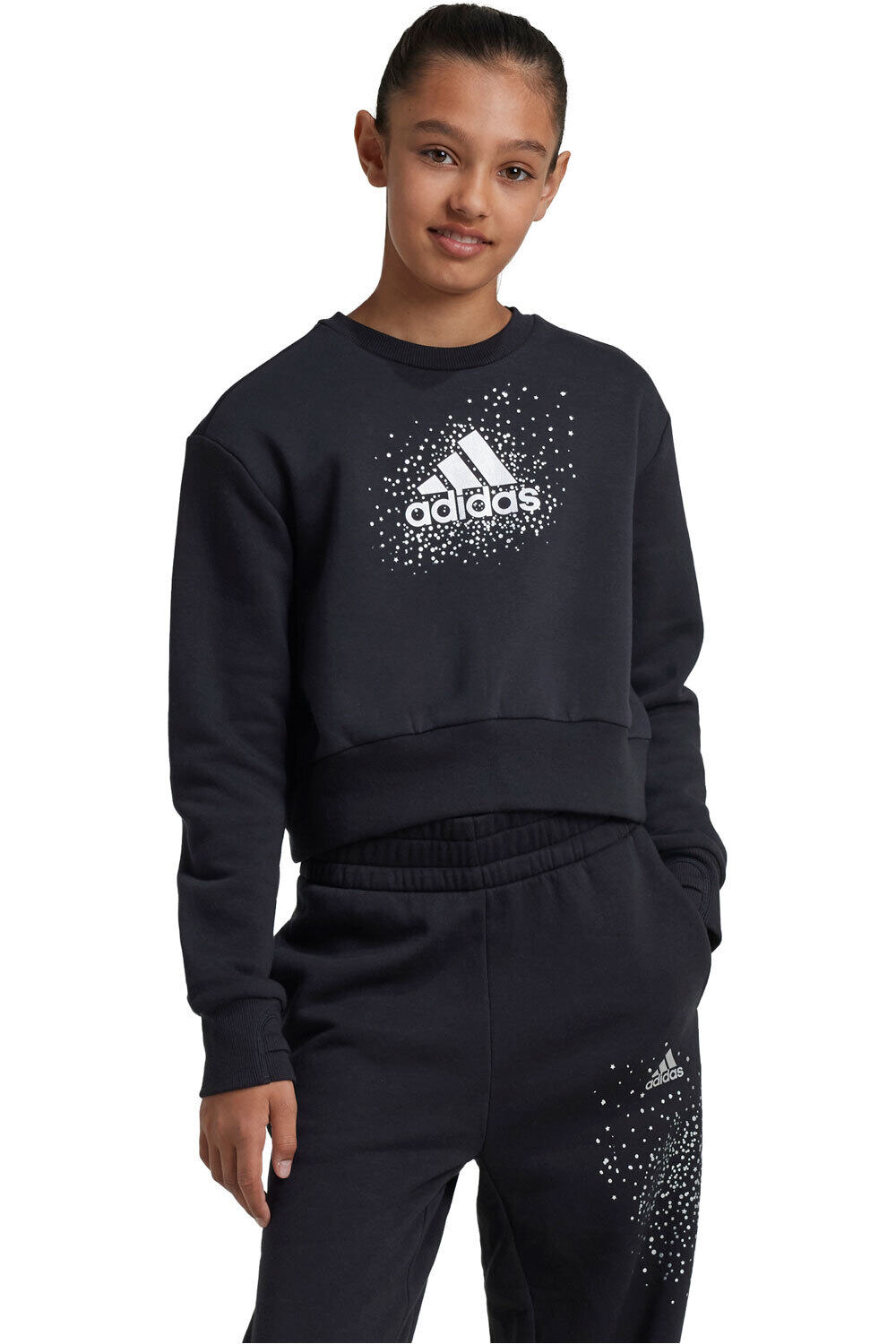 adidas sudadera niña X_JG ICE CREW vista frontal