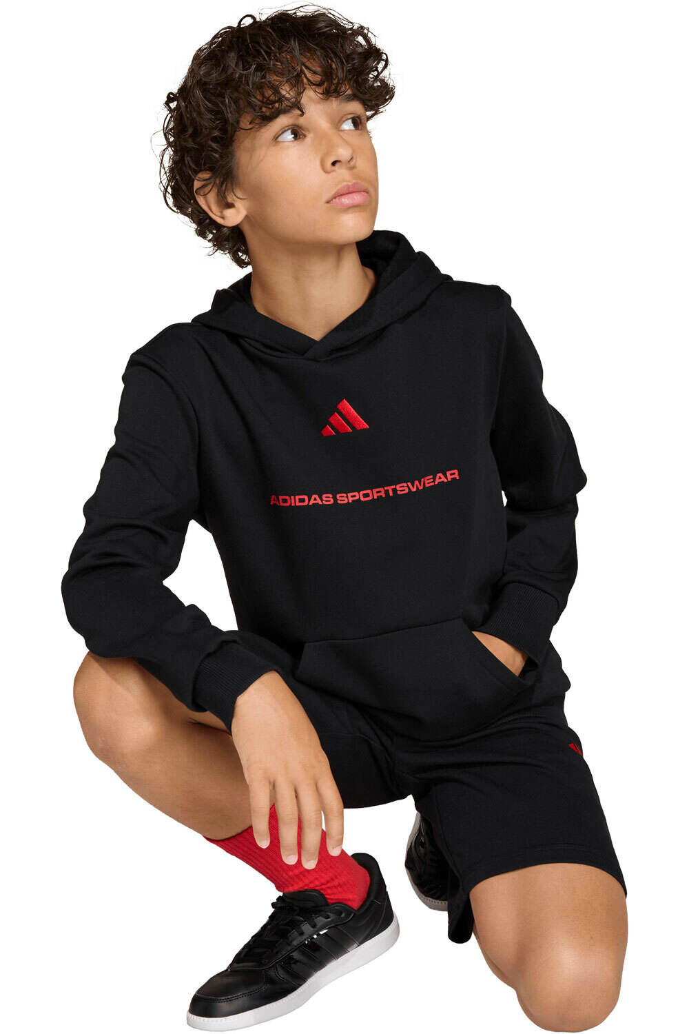 adidas sudadera niño BOYS SLOGAN FLEECE HOODIE 03