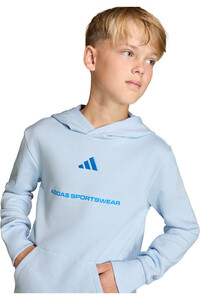 adidas sudadera niño BOYS SLOGAN FLEECE HOODIE vista detalle