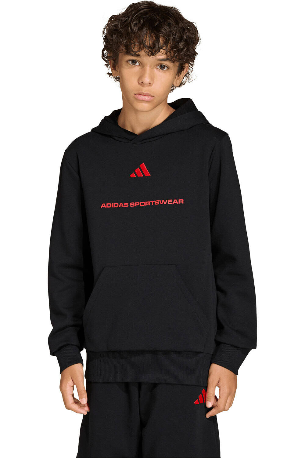 adidas sudadera niño BOYS SLOGAN FLEECE HOODIE vista frontal