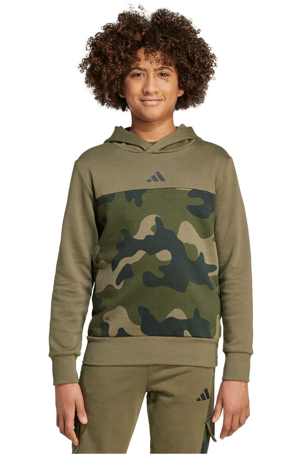 adidas sudadera niño CAMUFLAJE SEASONAL ESSENTIALS vista frontal