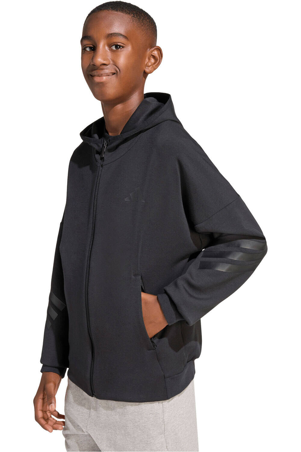 adidas sudadera niño FUTURE ICONS 3 STRIPES vista detalle