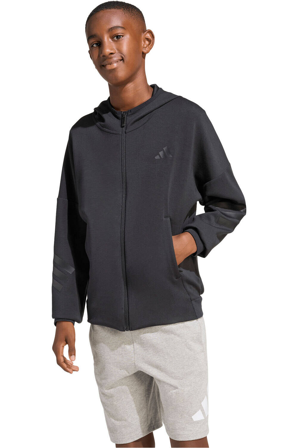 adidas sudadera niño FUTURE ICONS 3 STRIPES vista frontal