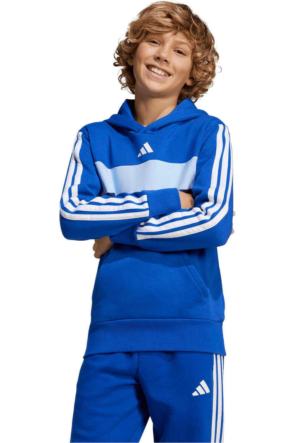 adidas sudadera niño SEASONAL ESSENTIALS TIBERIO 3BANDAS vista frontal
