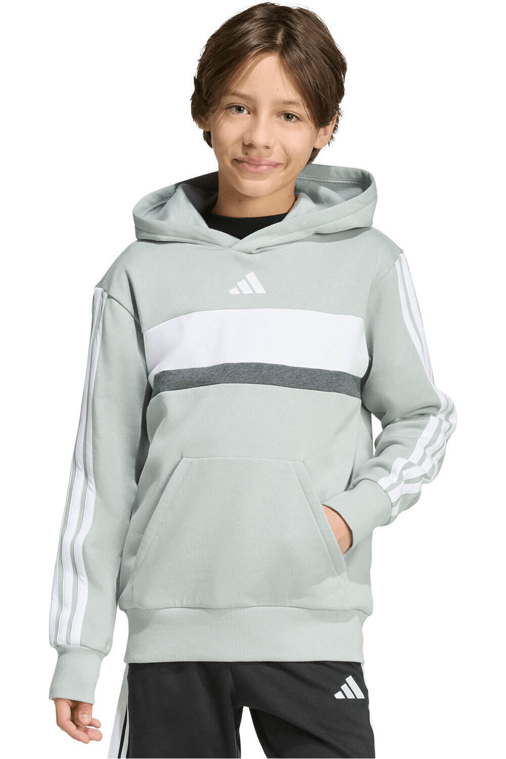 adidas sudadera niño SEASONAL ESSENTIALS TIBERIO 3BANDAS vista frontal