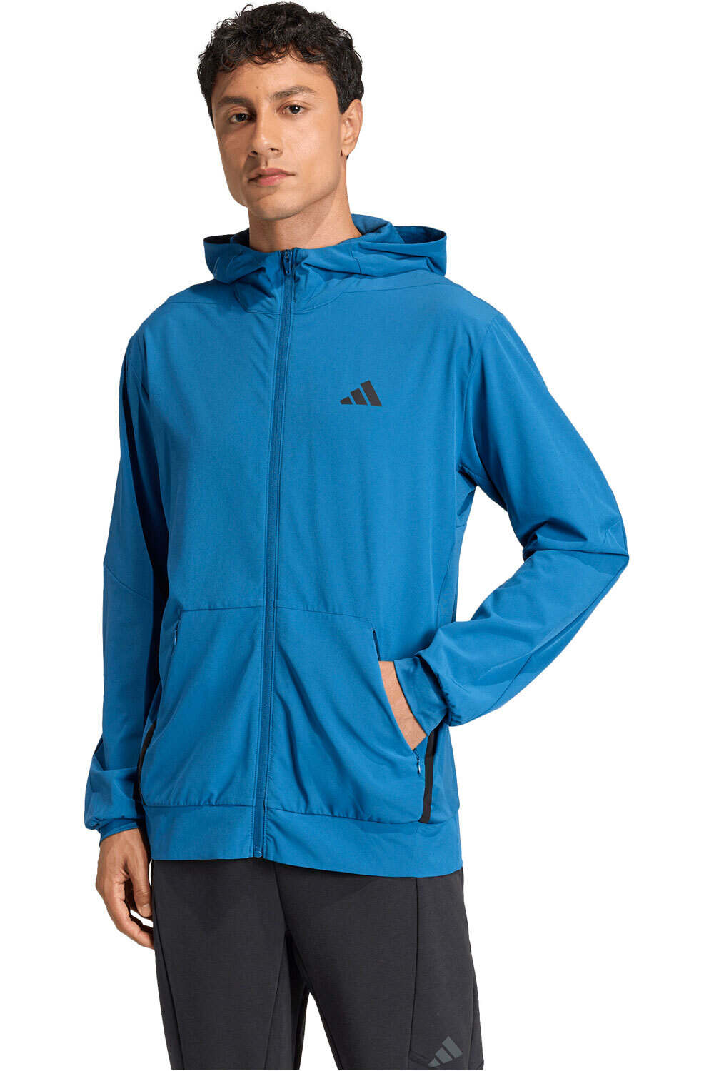 adidas sudaderas deportivas hombre D4T HYBRID FZ H vista frontal