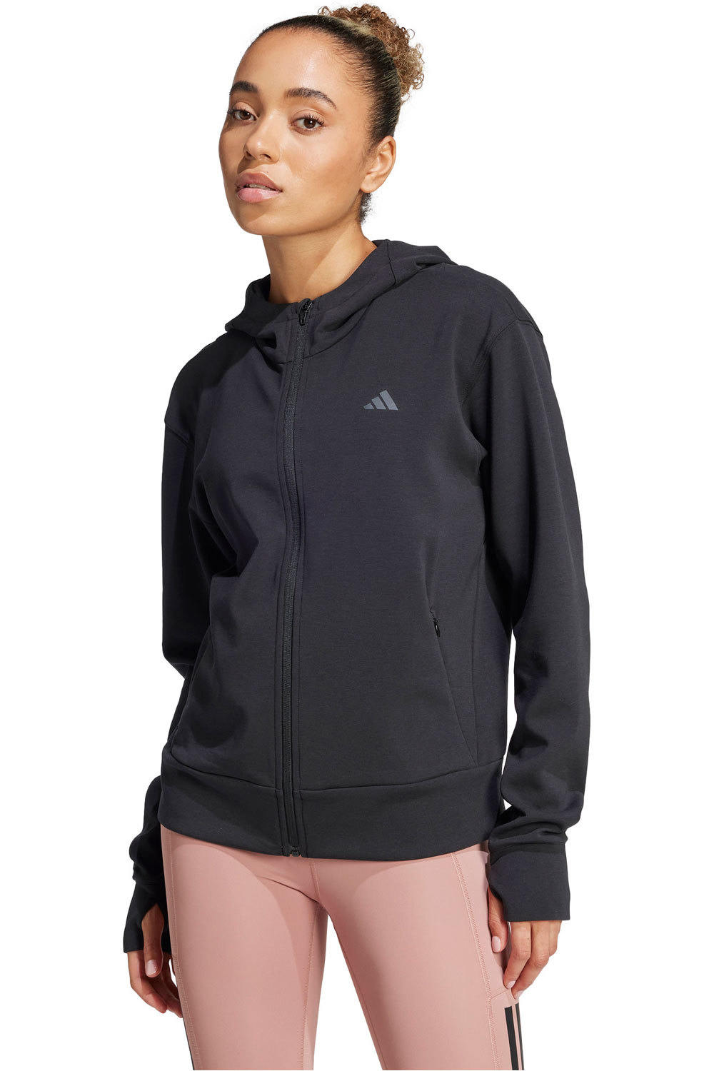 adidas sudaderas deportivas mujer D4T FZ HOODIE vista frontal