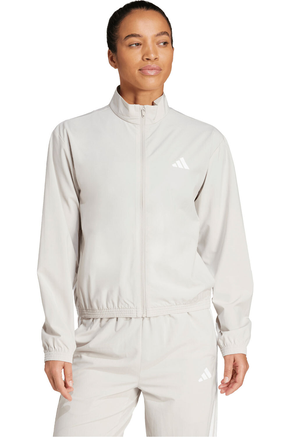 adidas sudaderas deportivas mujer ESSENTIALS WOVEN WARM-UP 3 BANDAS vista frontal