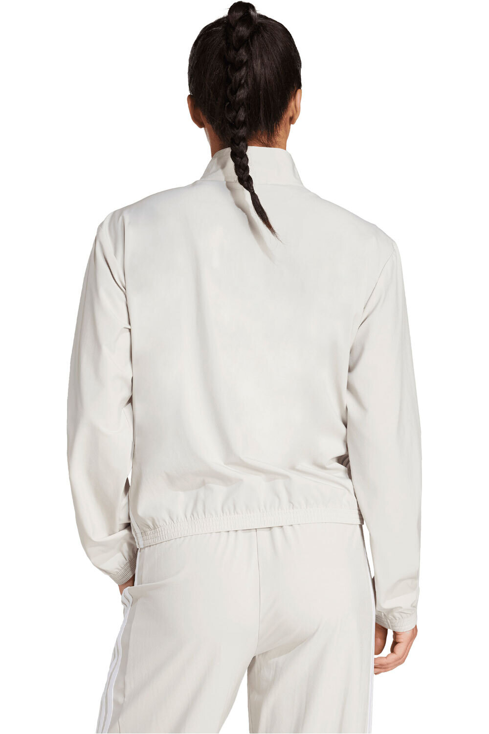 adidas sudaderas deportivas mujer ESSENTIALS WOVEN WARM-UP 3 BANDAS vista trasera