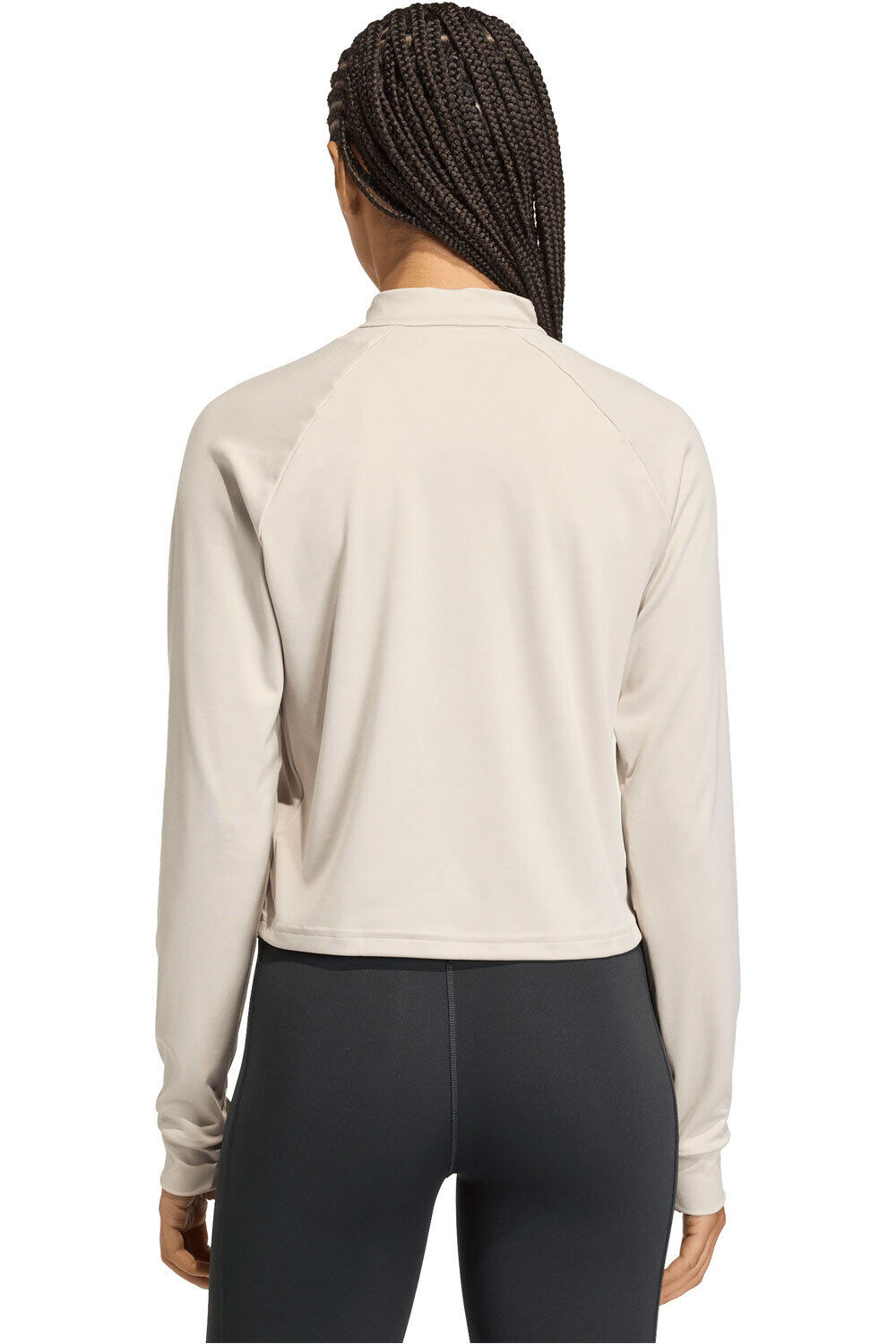 adidas sudaderas deportivas mujer TRAIN ESSENTIALS MINIMAL BRANDING 1/4 ZIP vista trasera