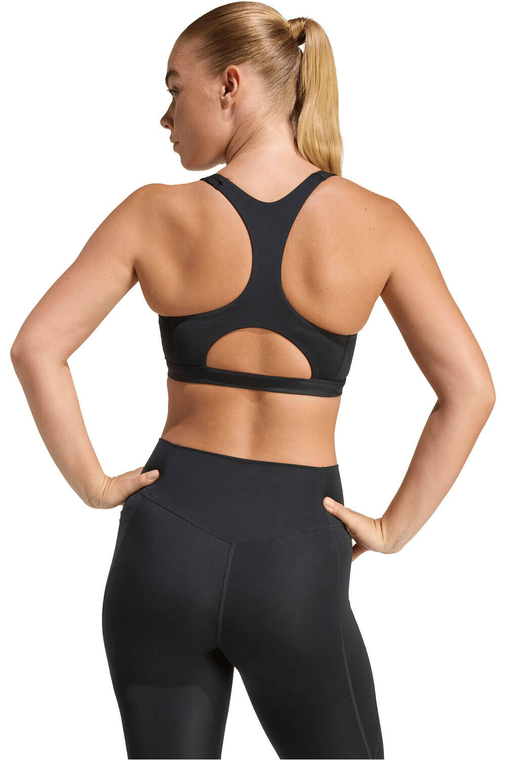 adidas sujetadores deportivos ALTO IMPACTO CREMALLERA OPTIME ESSENTIALS vista trasera