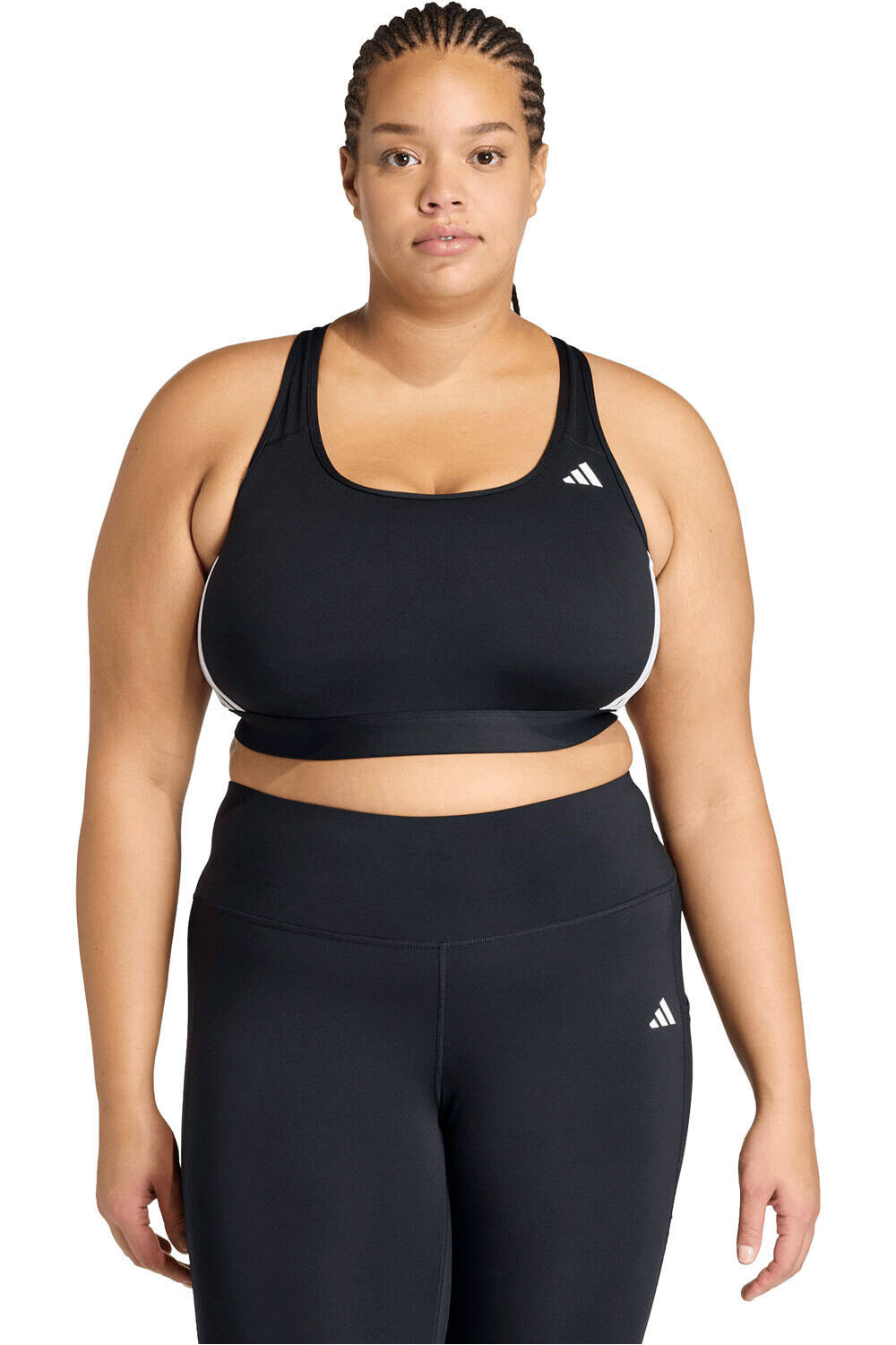 adidas sujetadores deportivos OPTIME ESSENTIALS WORKOUT DE 3 BANDAS DE SUJECIN MEDIA (TAL vista frontal