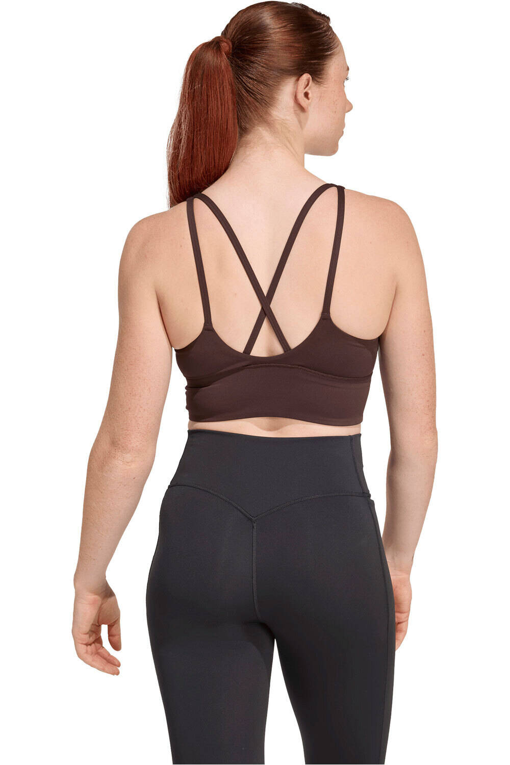 adidas sujetadores deportivos POCO IMPACTO 3 STRIPES STUDIO ALL ME vista trasera