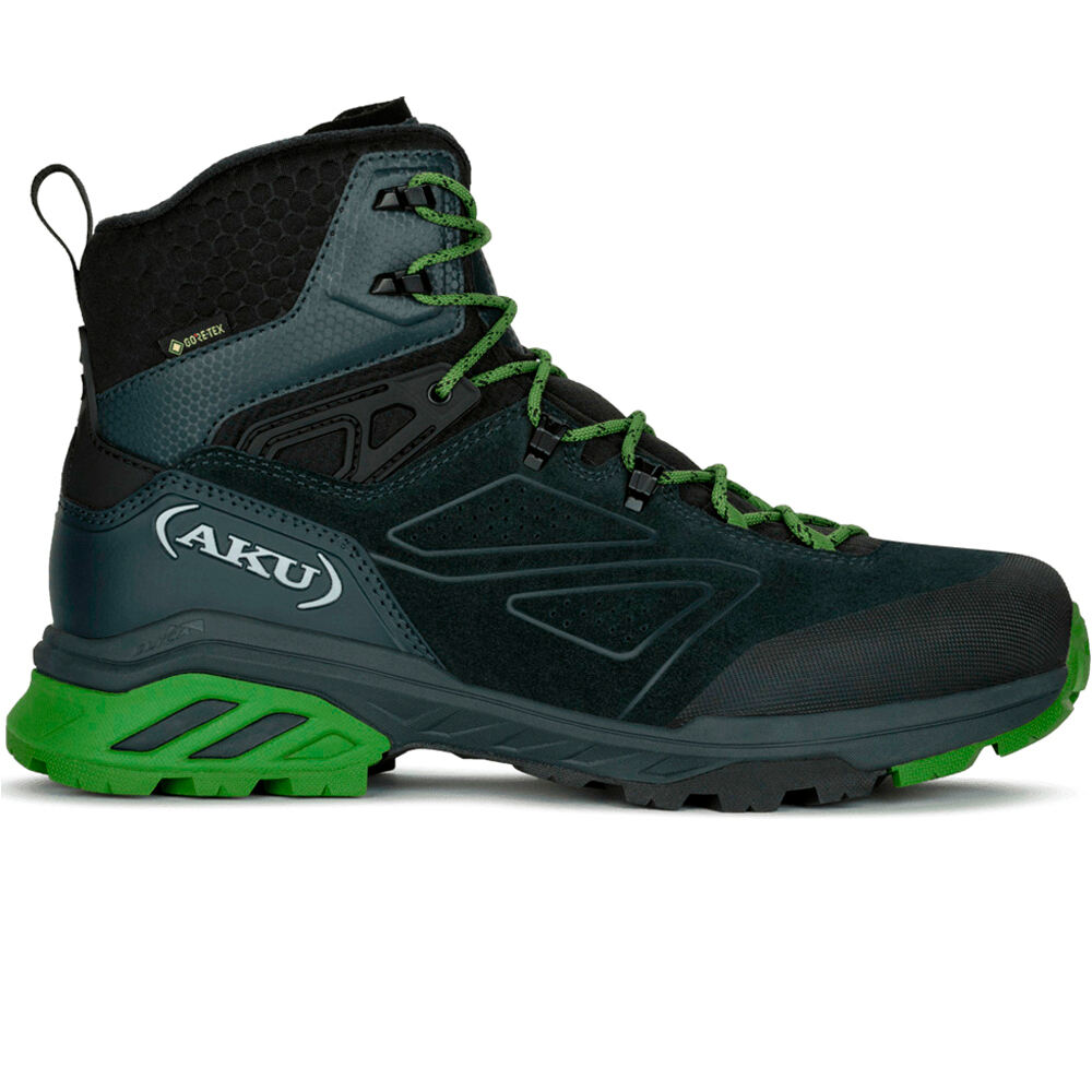 Aku bota trekking hombre REACTIVE GTX Dark Grey-Green lateral exterior