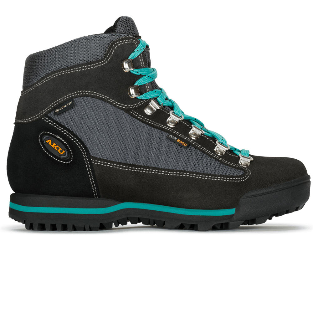 Aku bota trekking mujer ULTRA LIGHT MICRO GTX W'S Anthracite-Mint lateral exterior