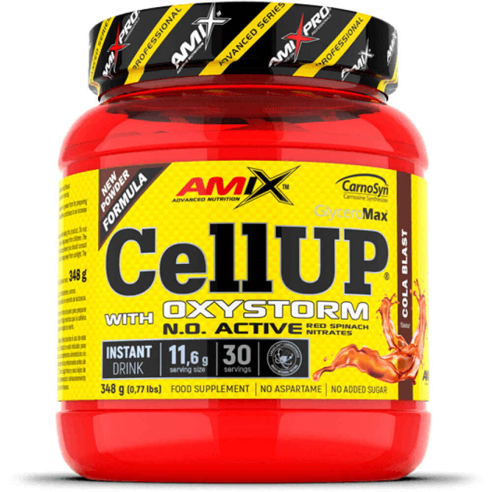 Amix Nutrition hidratación CellUP with OXYSTORM POWDER 348 GR Cola vista frontal