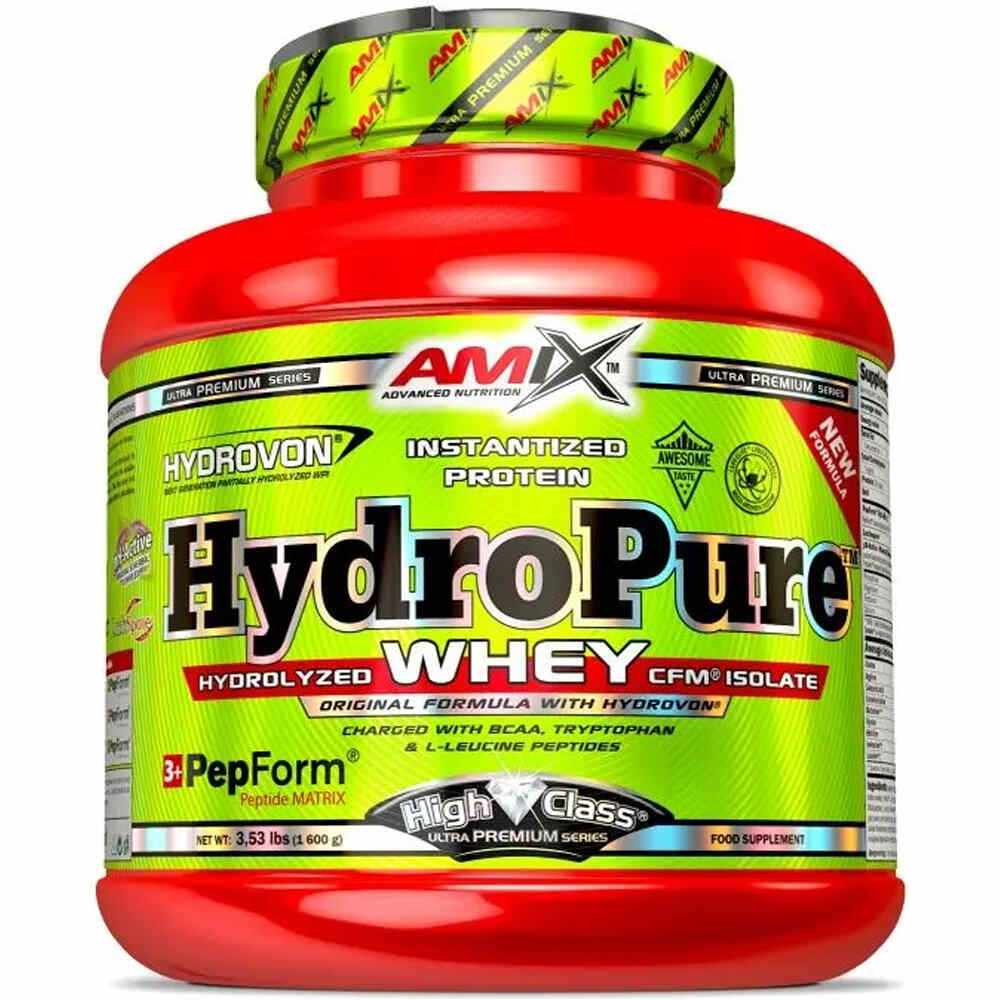 Amix Nutrition Proteinas Hidrolizadas HYDROPURE WHEY CFM 1600 GR Doble-chocola vista frontal