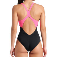 Arena bañador natación mujer DREAMHLINE SWIMSUIT V BACK vista trasera