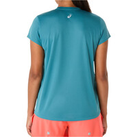 Asics camiseta entrenamiento manga corta mujer FUJITRAIL LOGO SS TOP vista trasera