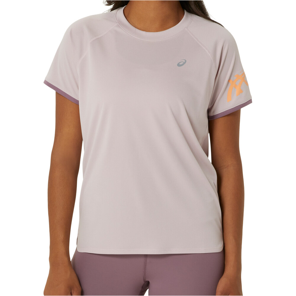 Asics camiseta entrenamiento manga corta mujer ICON SS TOP vista frontal