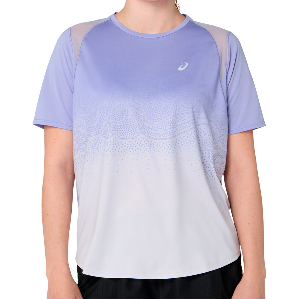 Asics camiseta entrenamiento manga corta mujer ROAD FADE SS TOP vista detalle