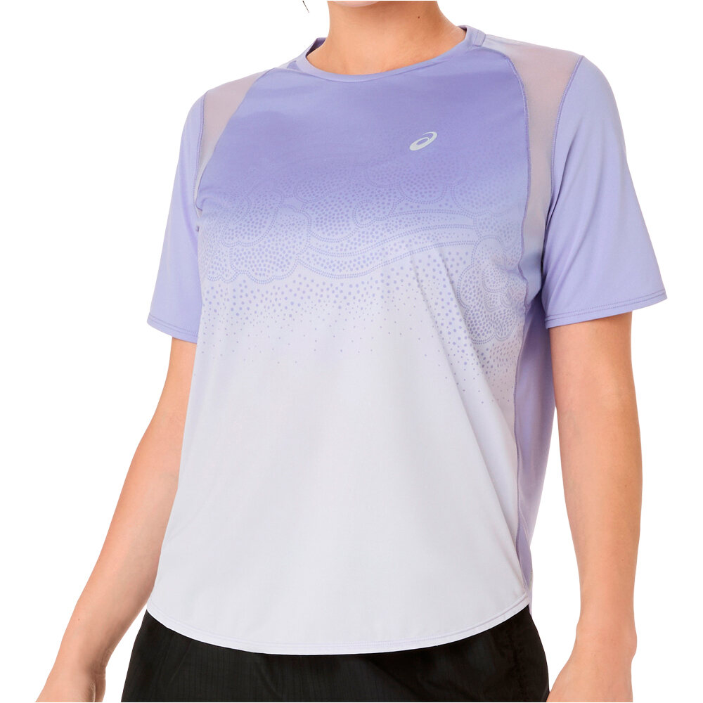 Asics camiseta entrenamiento manga corta mujer ROAD FADE SS TOP vista frontal