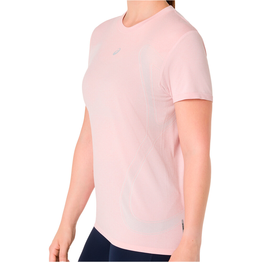 Asics camiseta entrenamiento manga corta mujer ROAD SEAMLESS SS TOP vista detalle