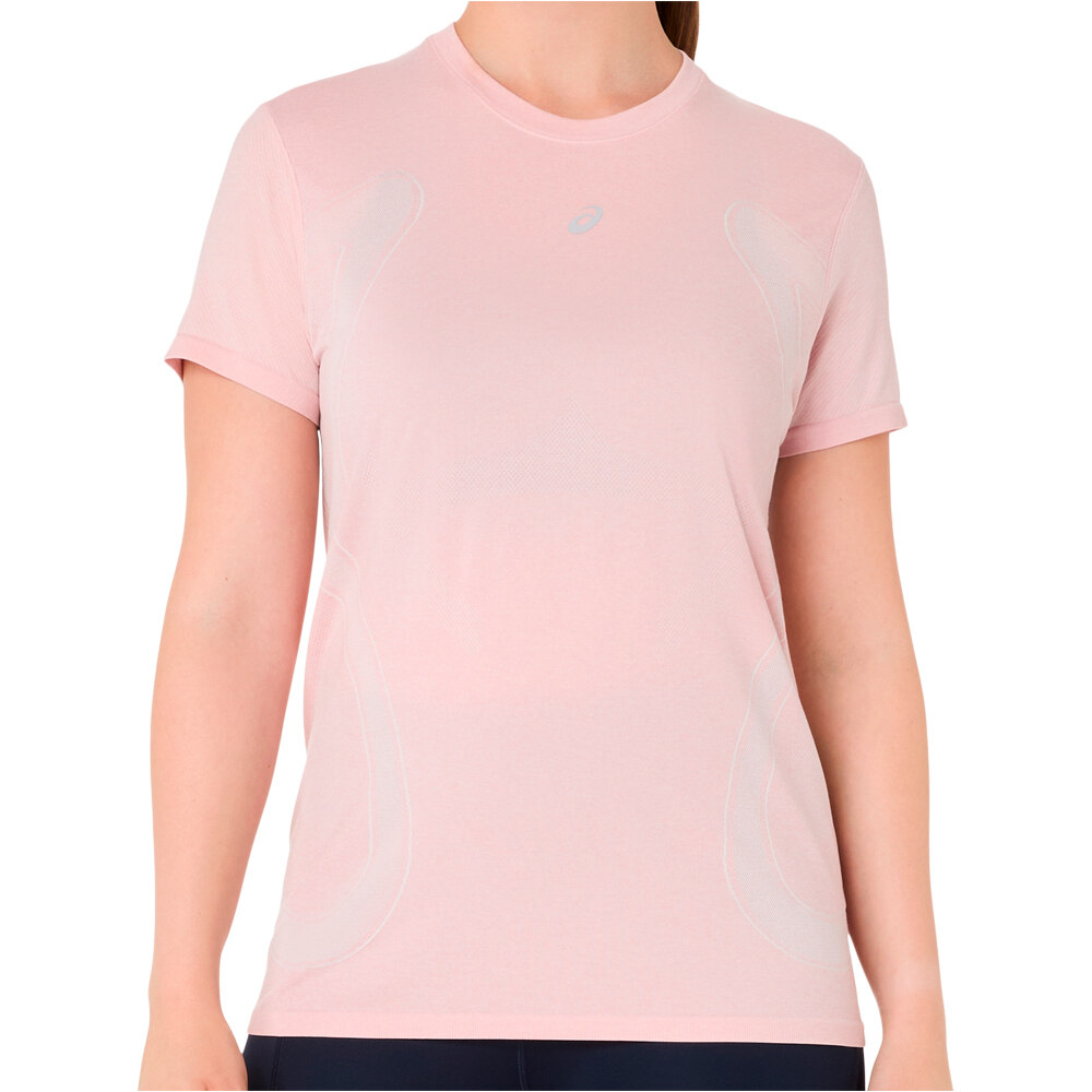Asics camiseta entrenamiento manga corta mujer ROAD SEAMLESS SS TOP vista frontal