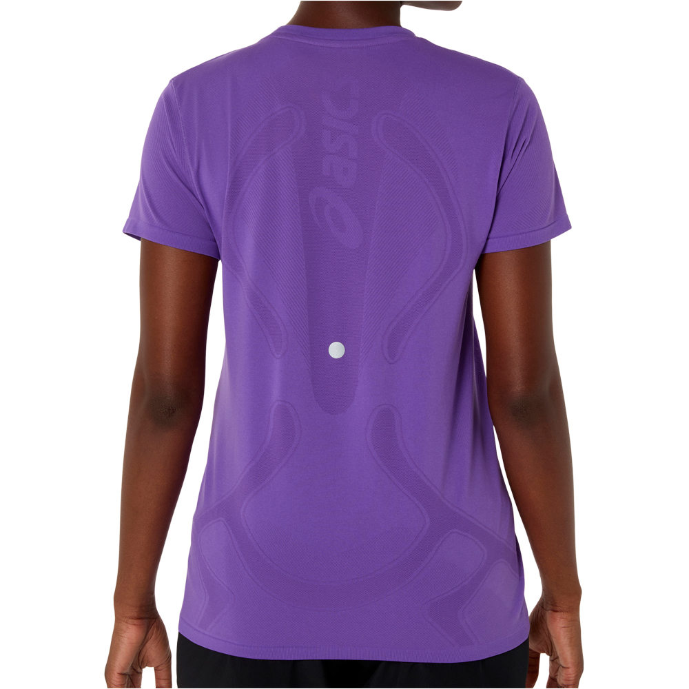 Asics camiseta entrenamiento manga corta mujer ROAD SEAMLESS SS TOP vista trasera