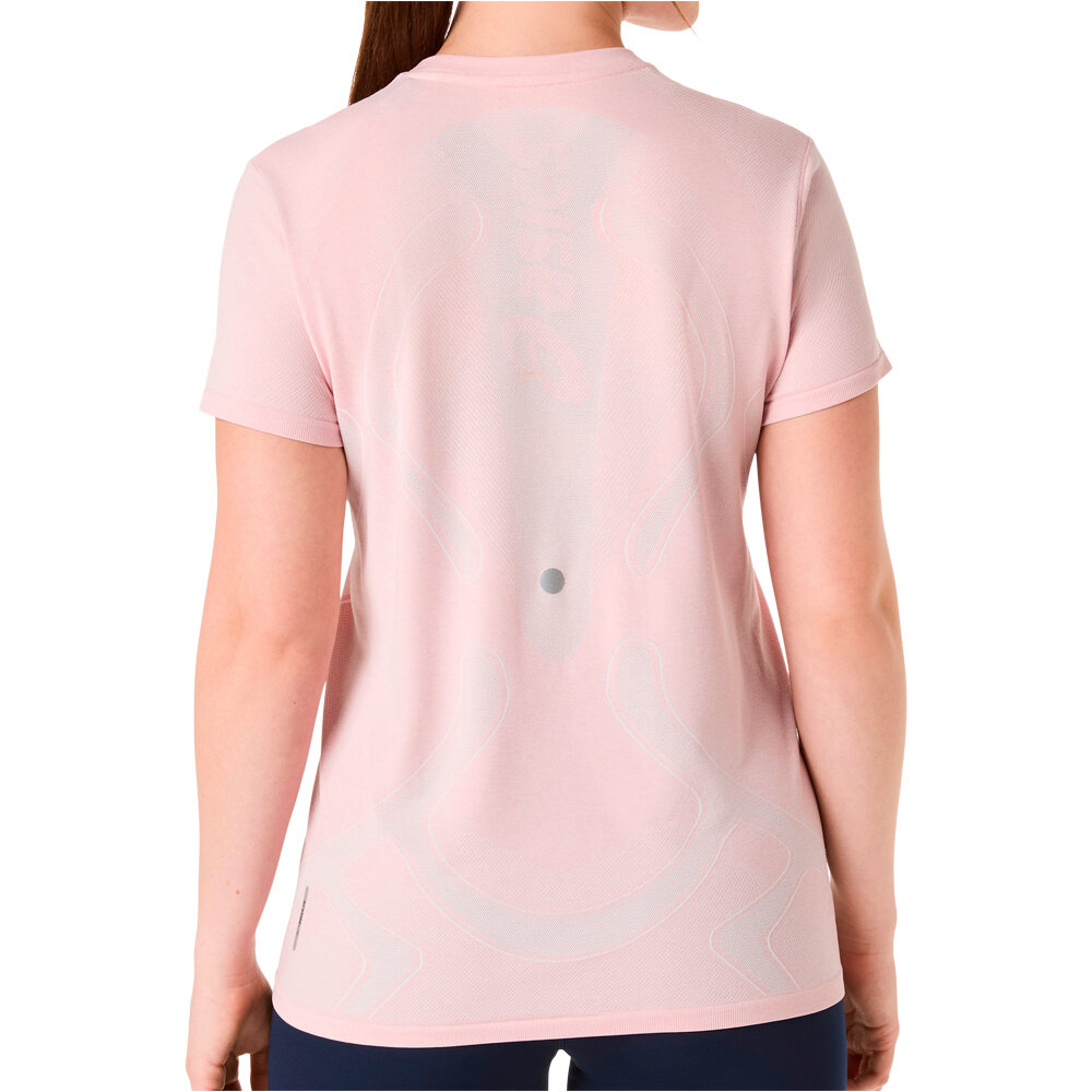 Asics camiseta entrenamiento manga corta mujer ROAD SEAMLESS SS TOP vista trasera