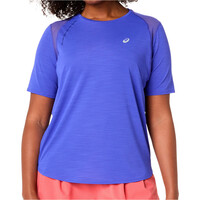 Asics camiseta entrenamiento manga corta mujer ROAD SS TOP vista frontal
