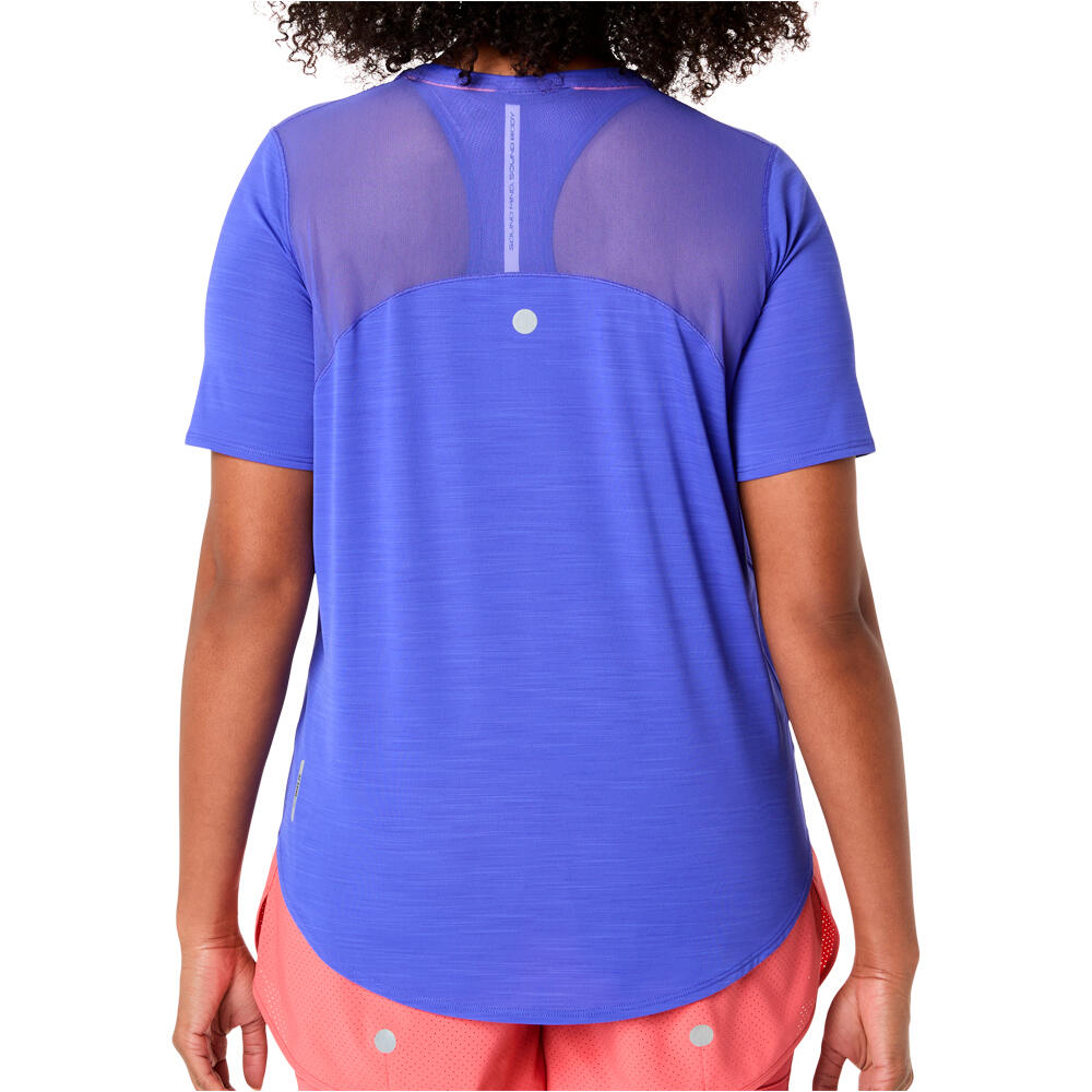 Asics camiseta entrenamiento manga corta mujer ROAD SS TOP vista trasera