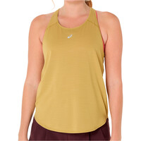 Asics camiseta entrenamiento manga corta mujer ROAD TANK vista frontal