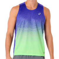 Asics camiseta entrenamiento tirantes hombre ROAD FADE SINGLET vista frontal