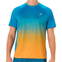 Asics camiseta técnica manga corta hombre ROAD FADE SS TOP vista frontal