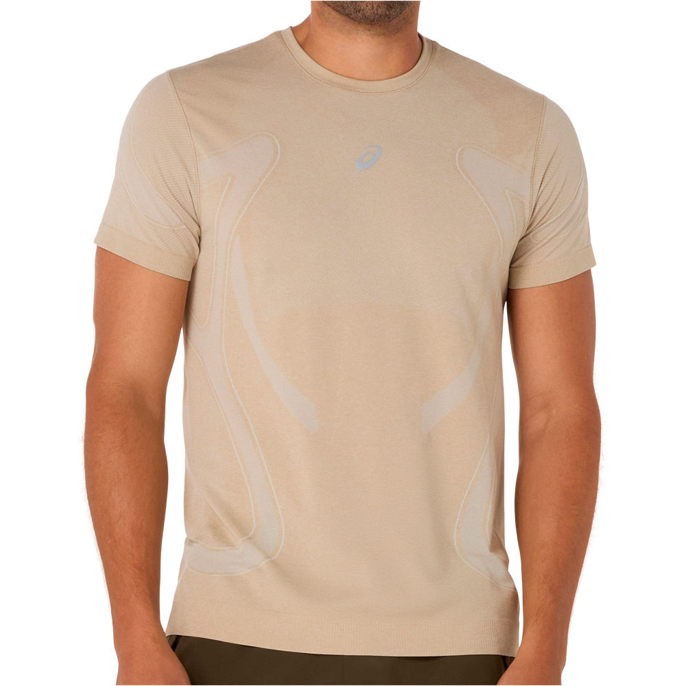 Asics camiseta técnica manga corta hombre ROAD SEAMLESS SS TOP vista frontal
