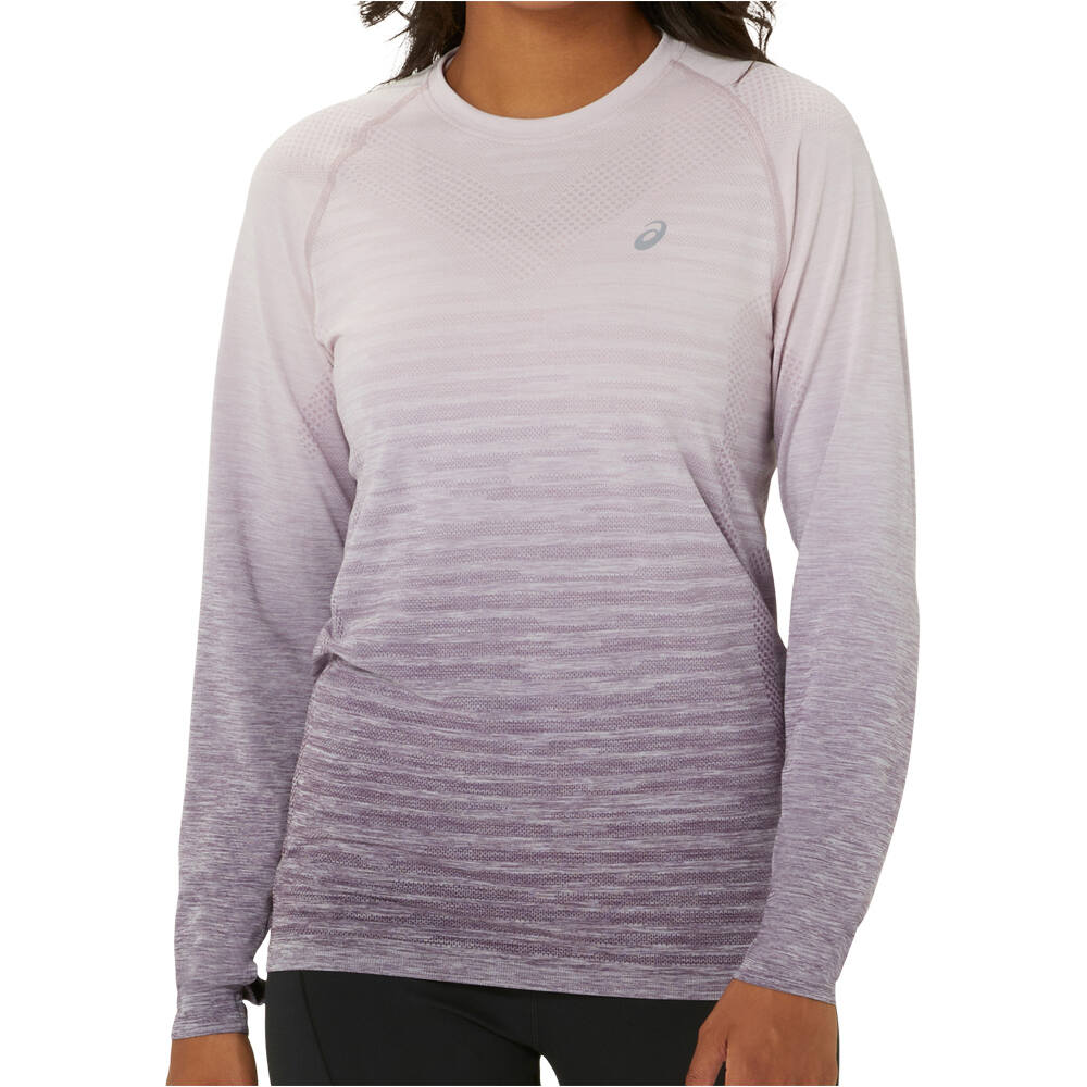 Asics camiseta técnica manga larga mujer SEAMLESS LS TOP vista frontal
