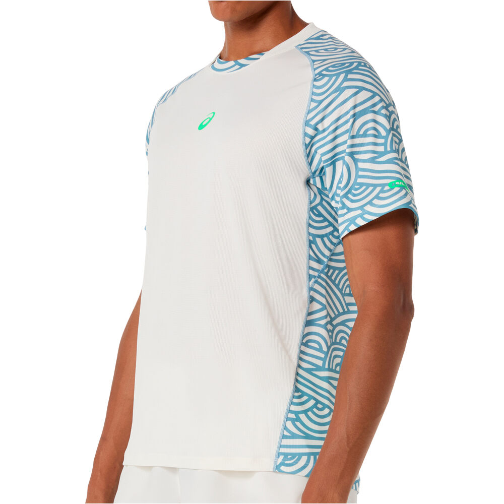 Asics camiseta tenis manga corta hombre PADEL COURT AOP SS TOPBLAZ vista detalle