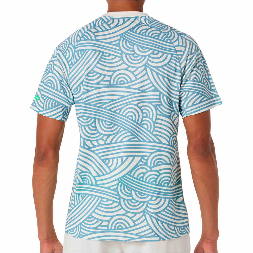 Asics camiseta tenis manga corta hombre PADEL COURT AOP SS TOPBLAZ vista trasera