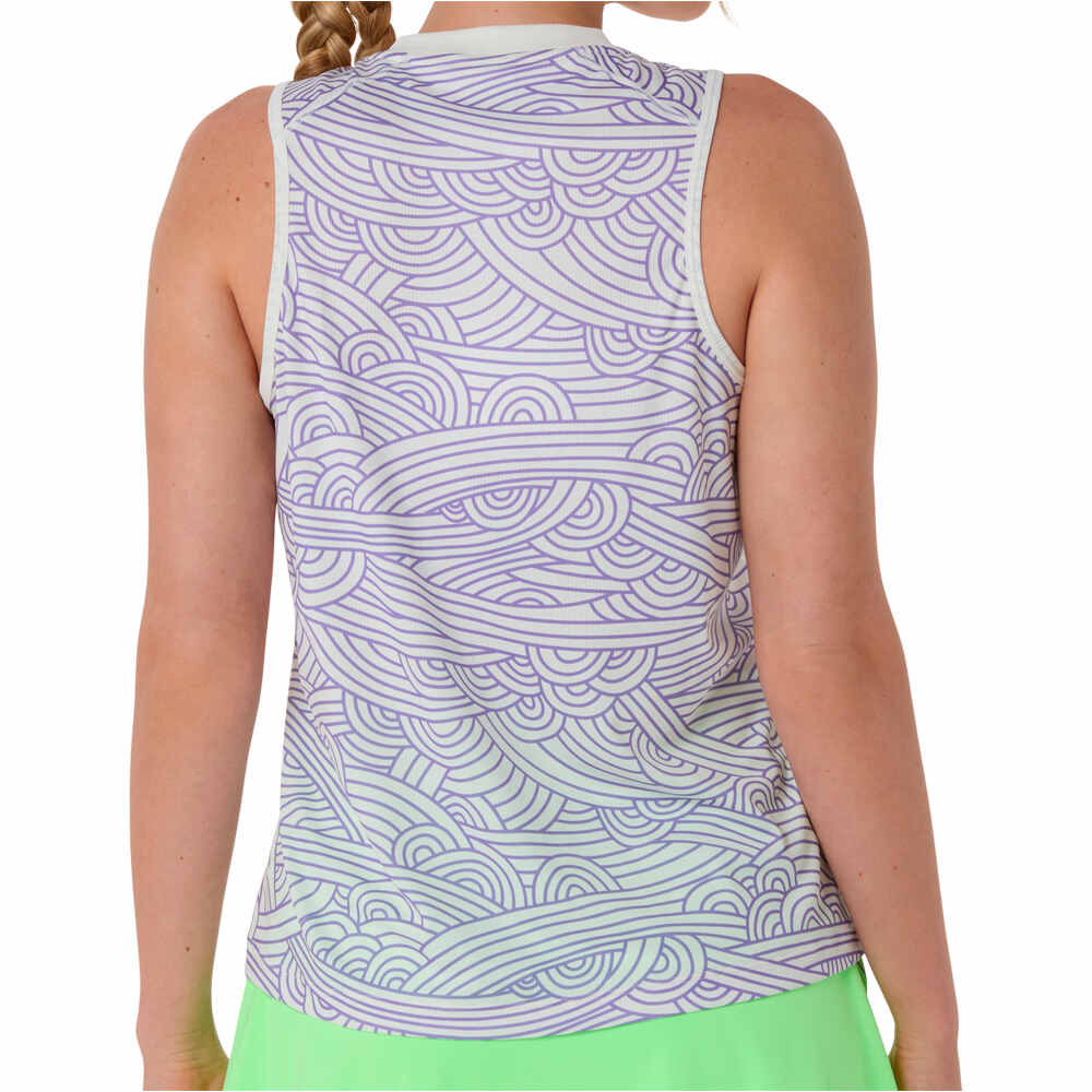Asics camiseta tenis manga corta mujer PADEL COURT AOP TANK MOVE vista trasera