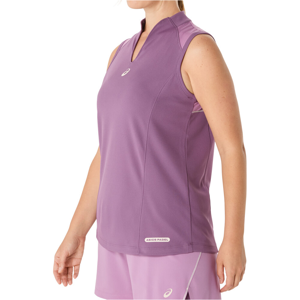 Asics camiseta tenis manga corta mujer WOMEN COURT TANK vista detalle