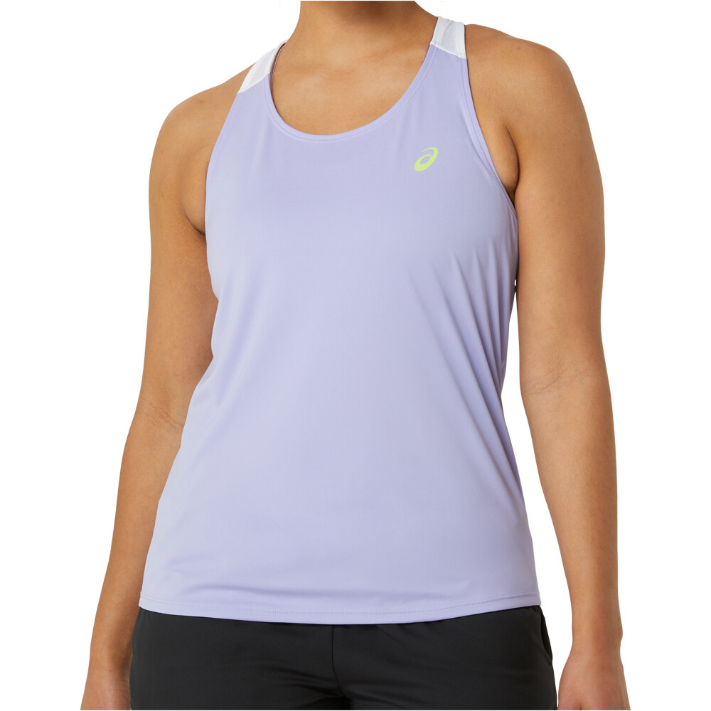 Asics camiseta tenis manga corta mujer WOMEN COURT TANK vista frontal