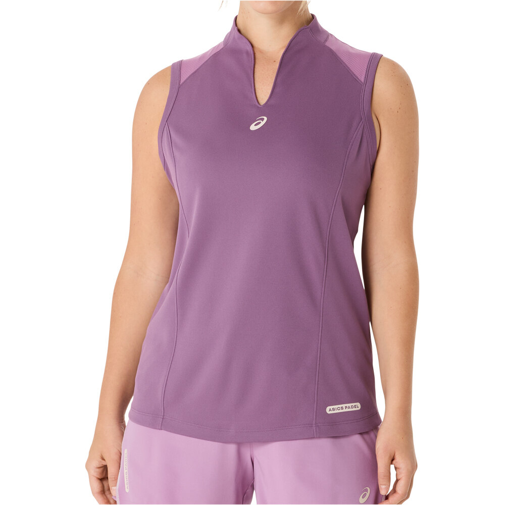Asics camiseta tenis manga corta mujer WOMEN COURT TANK vista frontal
