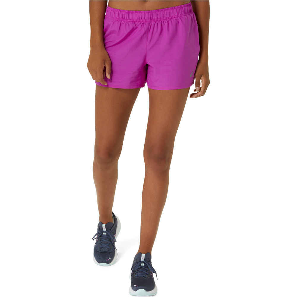 Asics pantalón running mujer CORE 4IN SHORT vista frontal