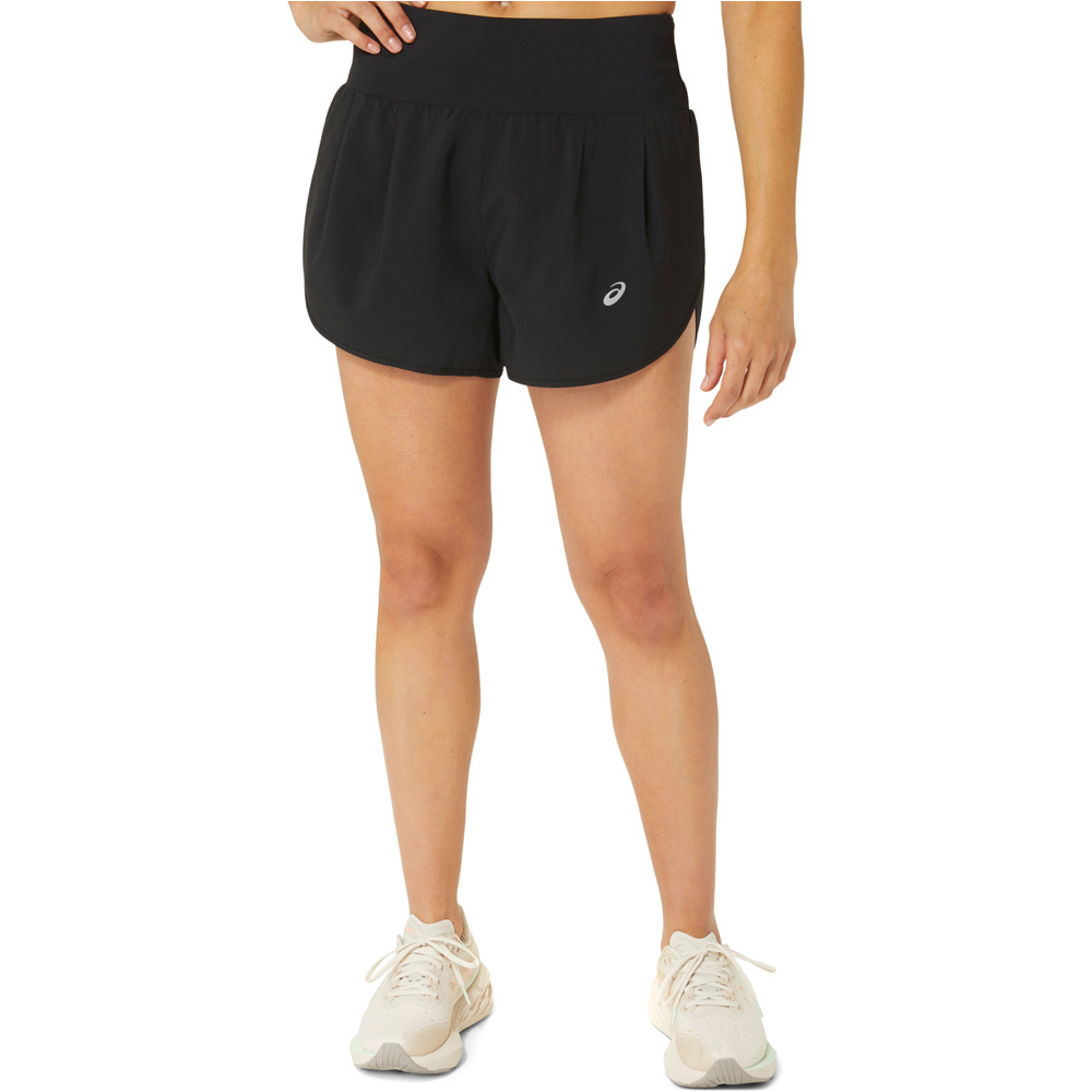 Asics pantalón running mujer ROAD 3.5IN SHORT vista frontal