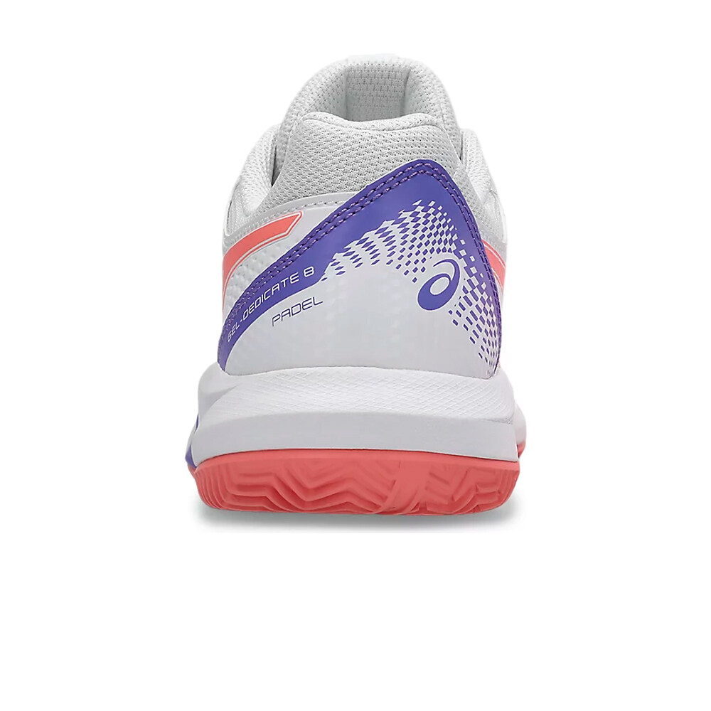 Asics Zapatillas Padel Mujer GEL-DEDICATE 8 PADEL BLNA vista trasera