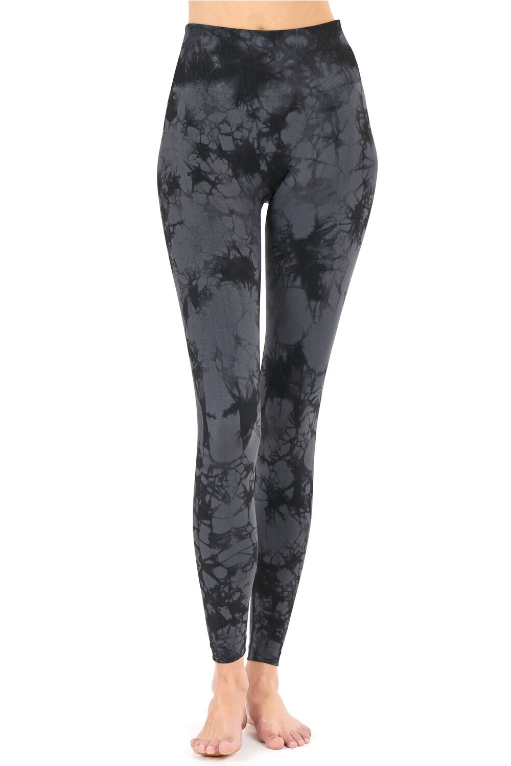 Athlecia pantalones y mallas largas fitness mujer Theresa Tie Dye Seamless Tights vista frontal