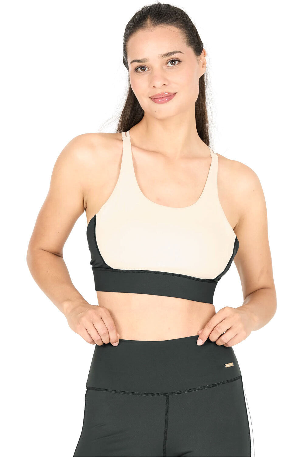 Athlecia sujetadores deportivos Aspasia W Color Block Bra vista frontal